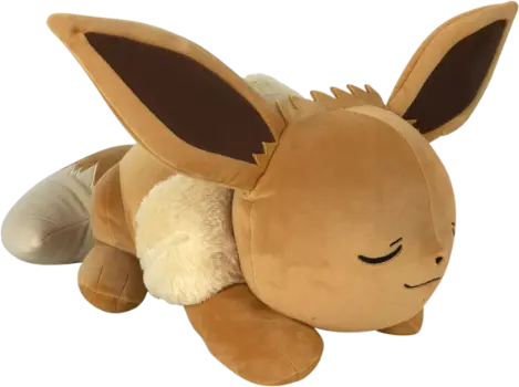 18” Plush Sleeping Eevee - Cuddly - Must Have for Fans - for Traveling, Car Rides, Nap Time, and Play Time Affirma Distributors