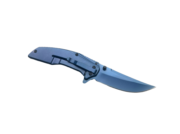 3-Inch Blue Pocketknife with SpeedSafe Opening and Deep Carry Pocketclip