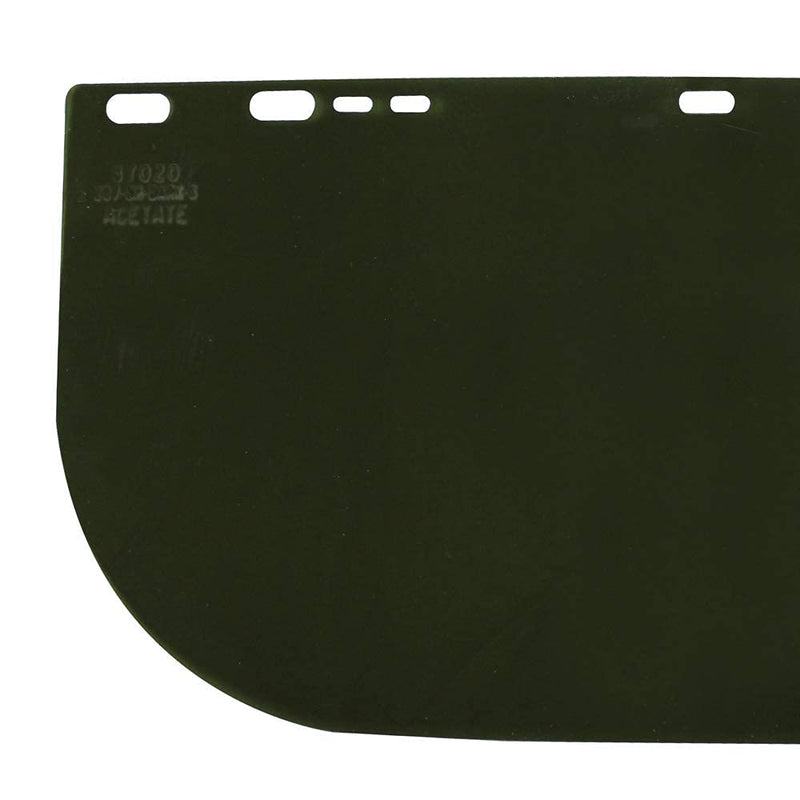 Sellstrom Face Shield Replacement Window for 390 Series Safety Face Shields, Dark Green Tint, Uncoated Acetate, S35020, 8" x 12" x 0.040" SUREWERX