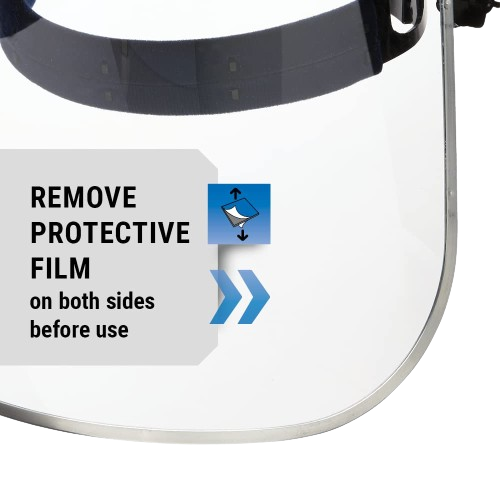 Sellstrom Advantage Series Face Shield - Clear Window with Aluminum Binding - Comfortable Ratcheting Headgear, ANSI Z87.1+ (S30110) SUREWERX