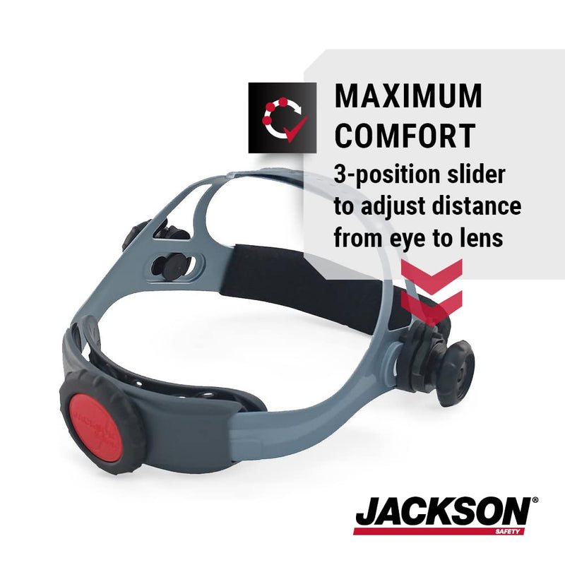 Jackson Safety 370 Replacement Headgear Part - Welding Helmet Accessories - Adjustable - Black/Grey - 20696 SUREWERX