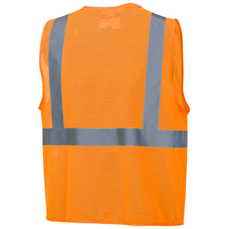 Pioneer Safety Vest for Men – Hi Vis Reflective Mesh Neon, Zipper Closure, Self-Color Binding for Traffic, Security Work – Orange, Yellow/Green SUREWERX