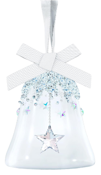 Bell & Star Holiday Ornament, Small, Clear Crystals Affirma Distributors