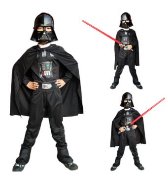 Darth Vader Costume Classic for Boys, Includes a Jumpsuit, a Mask, a Cape, and More Affirma Distributors