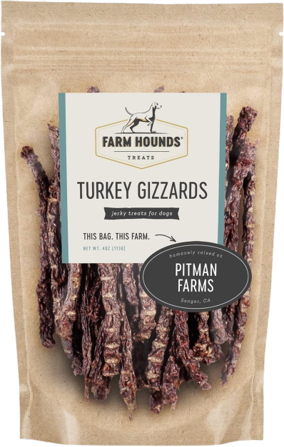 Farm Hounds Turkey Gizzards Jerky Treats for Dogs