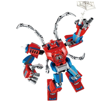 Spider-Man Mech Kids' Superhero Building Toy - Playset with Mech and Minifigure