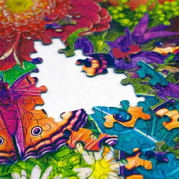 Springbok Spring Fever 500 Piece Jigsaw Puzzle for Adults - Colorful Butterfly and Flowers - Relaxing Puzzle with Unique Precision Fit Pieces - Finished Size 20 x 20
