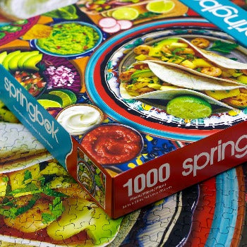 Springbok Taco Table 1000 Piece Jigsaw Puzzle for Adults - Cinco de Mayo Taco Party Theme Great for Game Nights - Finished Size of 30 x 24