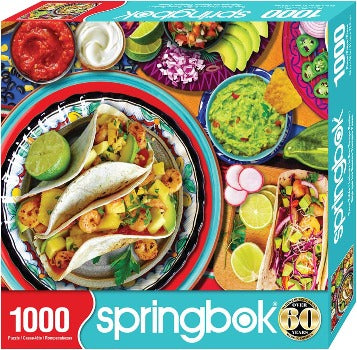 Springbok Taco Table 1000 Piece Jigsaw Puzzle for Adults - Cinco de Mayo Taco Party Theme Great for Game Nights - Finished Size of 30 x 24