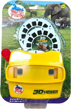 WARM FUZZY Toys 3D Viewfinder (Zoo Animals) - Viewfinder for Kids & Adults, Classic Toys, Slide Viewer, 3D Reel Viewer, Retro Toys, Vintage Toys with 3 Reels - Contains 21 High Definition 3D Images