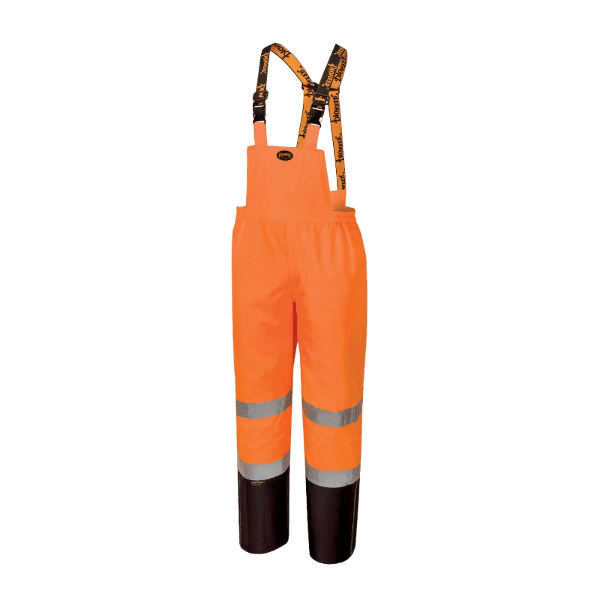 Pioneer Ripstop High Visibility Bib Pant - Safety Rain Gear – Hi Vis, Waterproof, Reflective, Work Overalls for Men – Orange, Yellow/Green SUREWERX