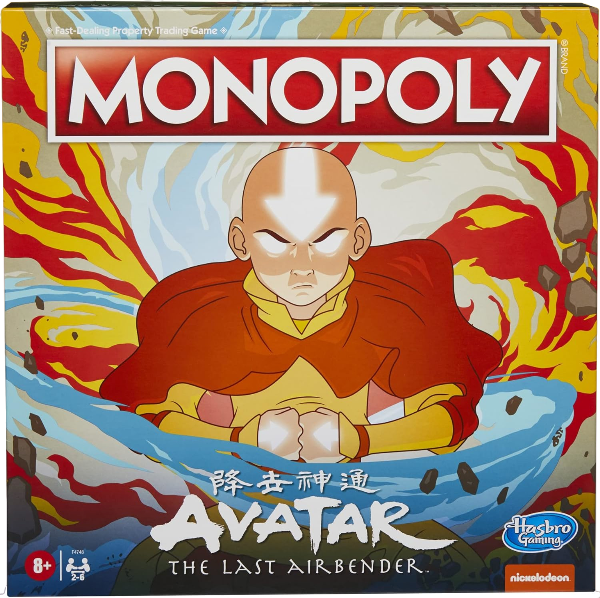 Hasbro Gaming Monopoly: Avatar: Nickelodeon The Last Airbender Edition Board Game for Kids Ages 8 and Up, Play as a Member of Team Avatar Rinovelty