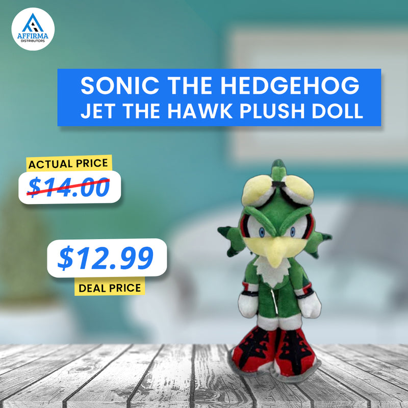 Sonic The Hedgehog Jet The Hawk Plush Doll & Legends Series Ben Reilly Action Figure Toy. 4 Alternate Hands Deals