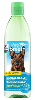 TropiClean Fresh Breath No Brushing Dental Health Solution + Digestive Support 16 oz catalogdog